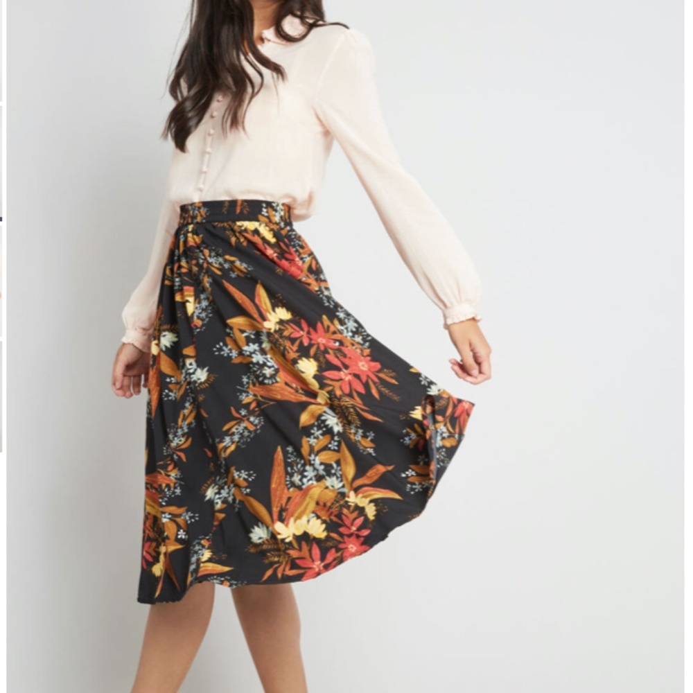 Modcloth Floral Skirt